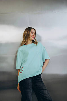 Жіноча футболка вільний фасон Little Secret блакитний