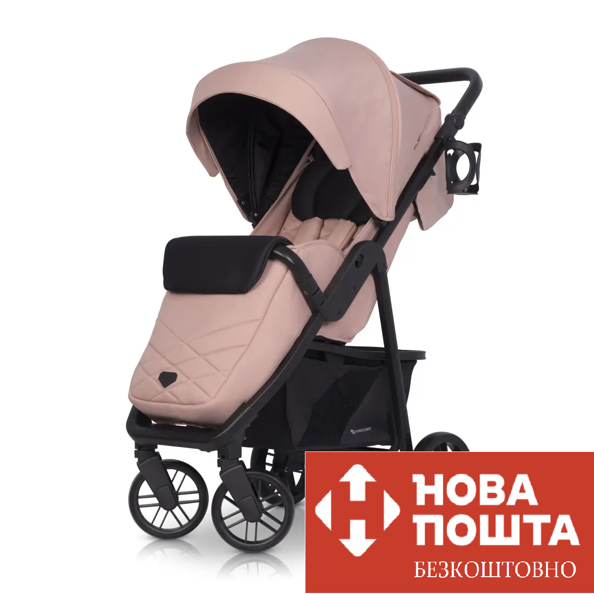 Коляска прогулянкова Euro-Cart Flex black edition 9023-ECFB-24 Langust пудра