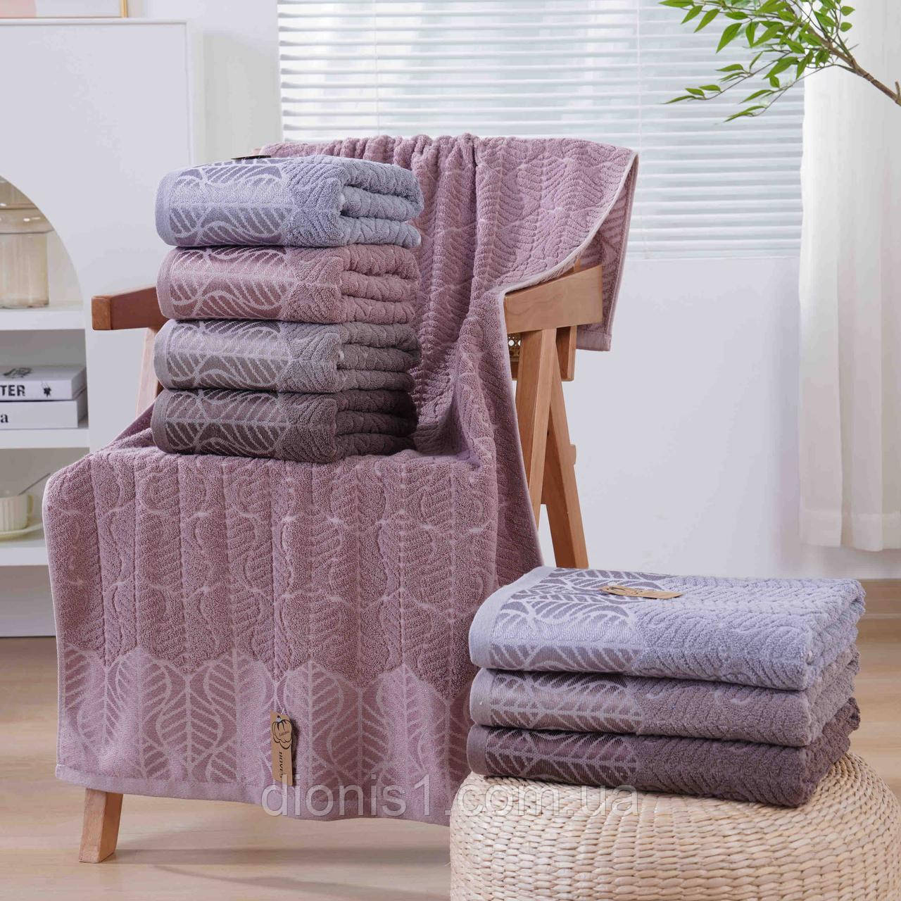 Банний рушник махра 70х140 8 шт в упаковці 100% бавовна, фото 1