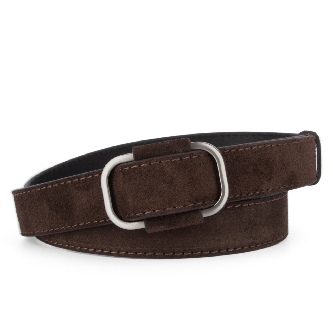 Ремінь жіночий замшевий JK-2548 коричневий під джинси (105 см), фото 1