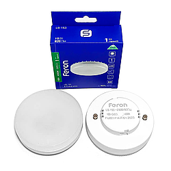 Світлодіодна LED лампа Feron LB-153 10W GX53 220V 820Lm Ø73х27мм 4000K біле нейтральне світло