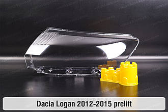 Скло фари Dacia Logan (2012-2015) дорест ліве