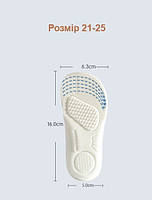 Дитячі устілки ортопедичні обрізні з амортизацією універсального розміру 21-25, фото 2