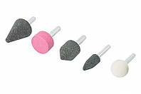 Набор шлифовальных камней Mastertool 5 шт. для внутреннего шлифования по металлу, дереву, граниту, диаметр 3