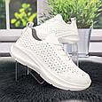 Кросівки жіночі LQD білі єко-шкіра з перфорацією 4952, фото 3