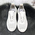 Кросівки жіночі LQD білі єко-шкіра з перфорацією 4952, фото 7