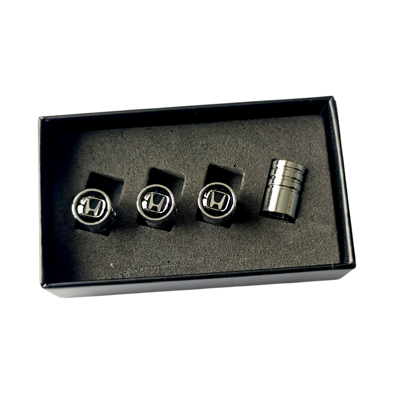 Хромовані ковпачки на ніпель з логотипом Honda, фото 1