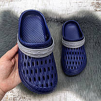 Крокси жіночі Gipanis сині з сірою шлейкою піна 4075, фото 3