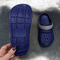 Крокси жіночі Gipanis сині з сірою шлейкою піна 4075, фото 5