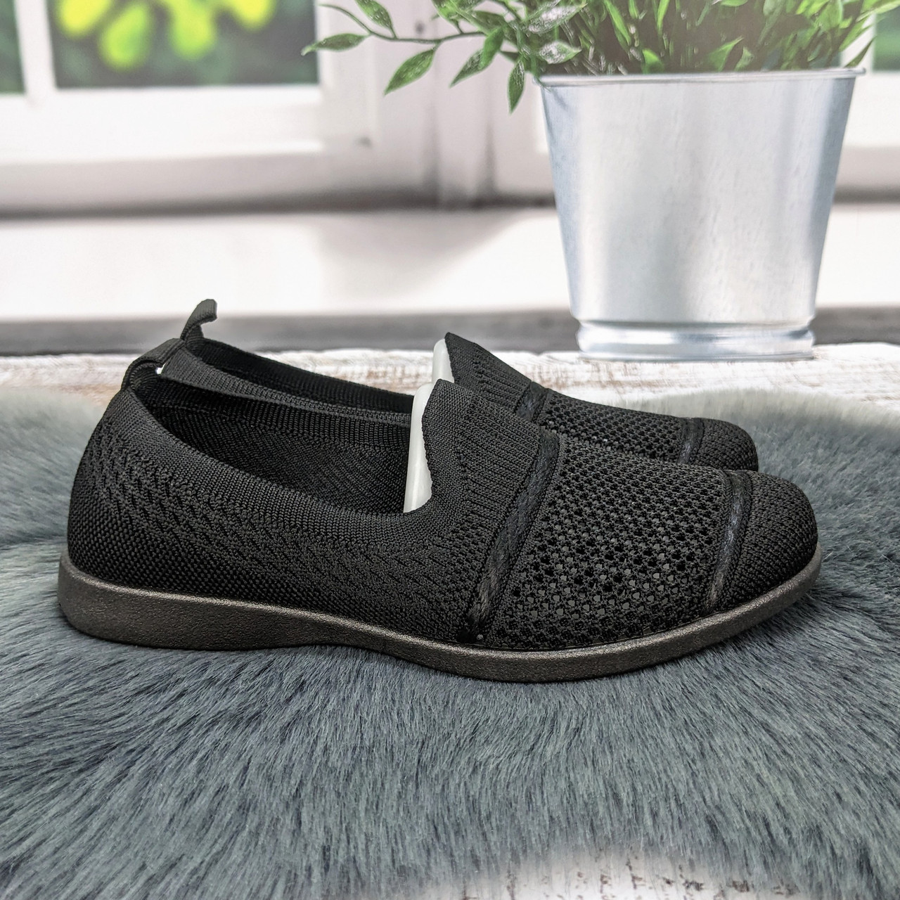 Мокасини жіночі Gipanis чорні літні текстильні сліпони 4953