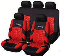 Premium Универсальные Авточехлы на сиденья Полный комплект Материал: полиэстер Цвет: Красный