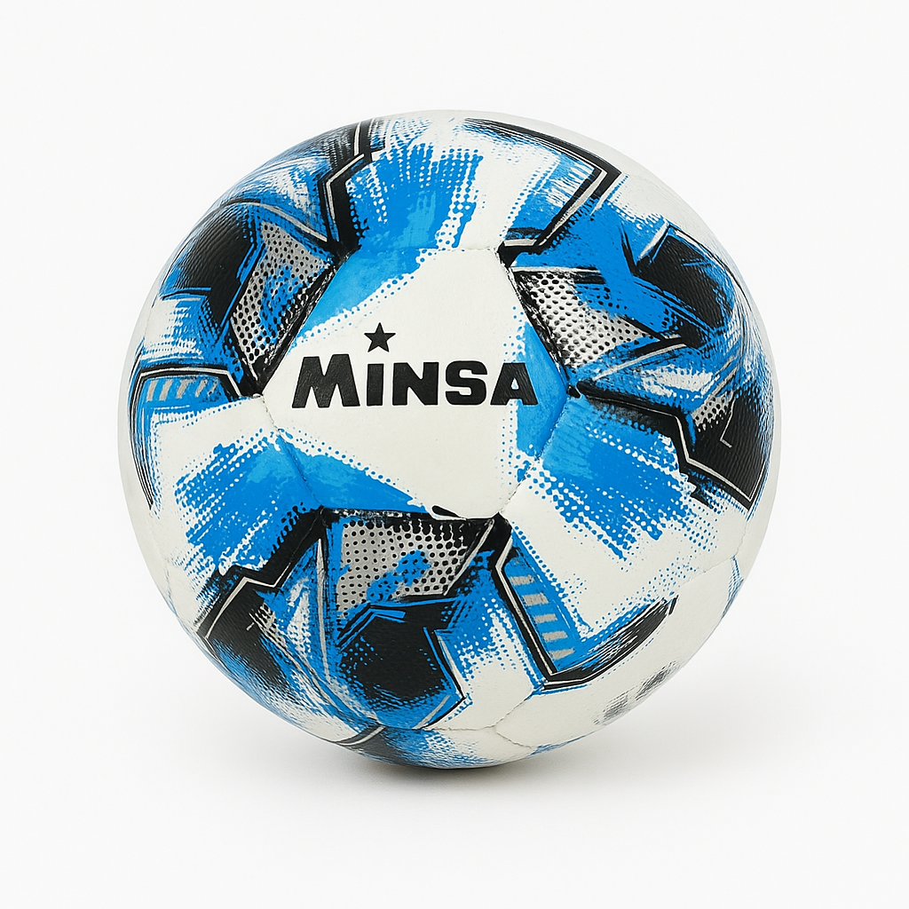 Футбольний м'яч MINSA Ukraine (Розмір 5) синій/чорний 0490-1