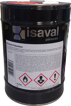 Поліуретановий розчинник для розведення фарби на основі поліуретанових смол 5 л ISAVAL