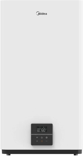 Плоский бойлер Midea 50 літрів. Сухий ТЕН 2 кВт. Універсальний монтаж. PRIME D50-20ED6 (D). Wi-Fi, фото 1