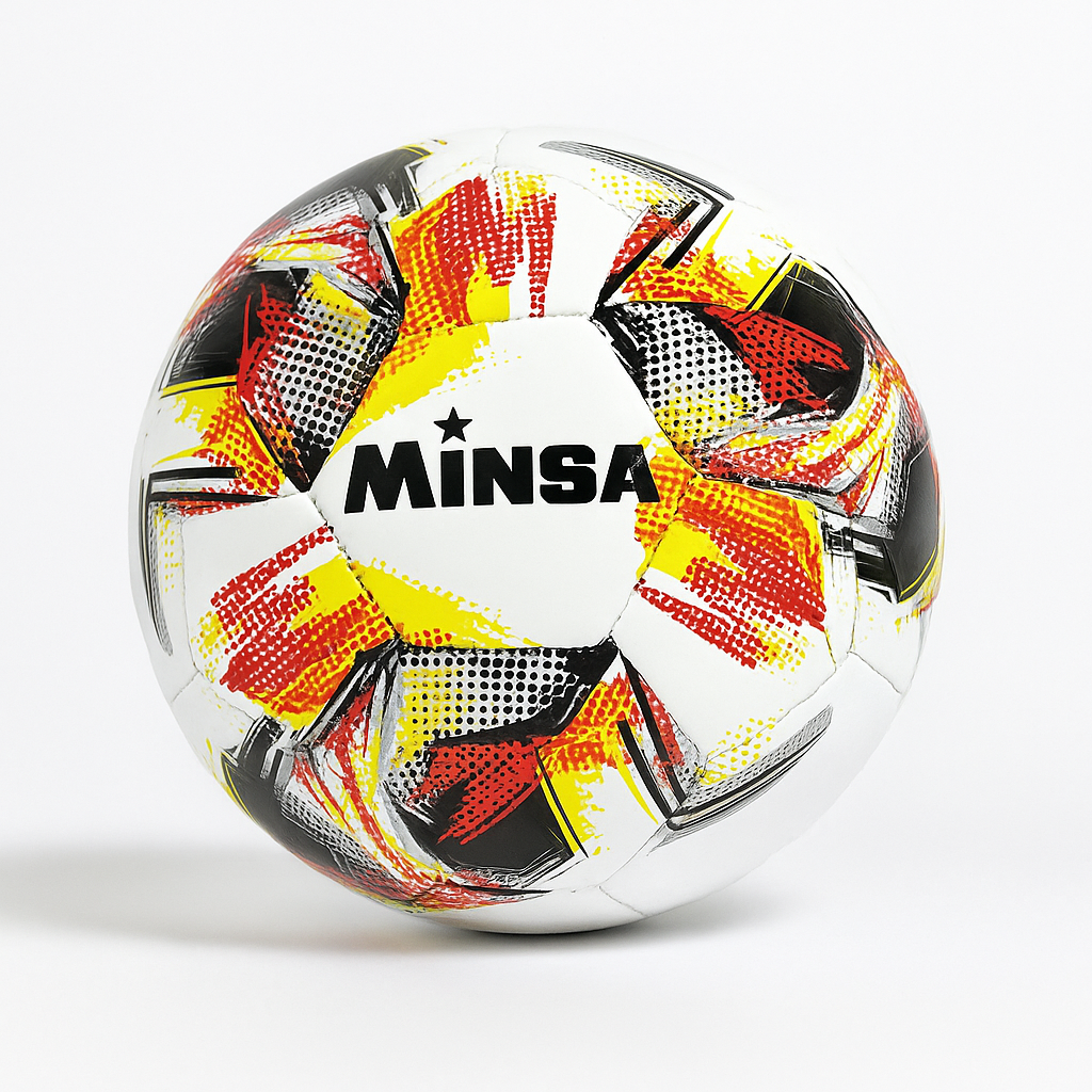 Футбольний м'яч MINSA Ukraine (Розмір 5) Червоний/чорний 0490-2