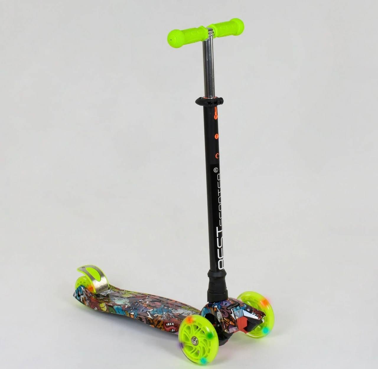 Триколісний самокат Maxi Best Scooter А 25470 /779-1325 пластмасовий, 4 колеса PU, фото 1