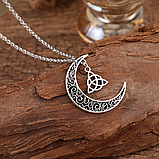 Кулон Язичницьке Колесо Трикветр і місяць амулет оберіг талісман підвіска, фото 3