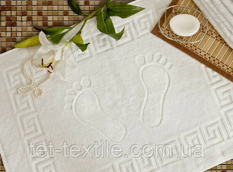 Рушник махровий для ніг білий 50х70см щільність 550 гр, фото 1