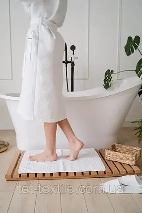 Рушник махровий для ніг білий 50х70см щільність 550 гр, фото 2