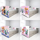 Ліжко для дівчинки Щенячий Патруль з шухлядою на ламелях + захисний бортик, фото 4