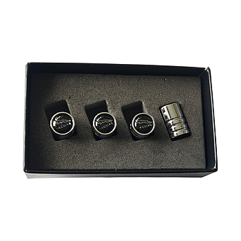 Хромовані ковпачки на ніпель з логотипом Jaguar