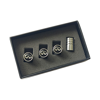 Хромовані ковпачки на ніпель з логотипом Infiniti