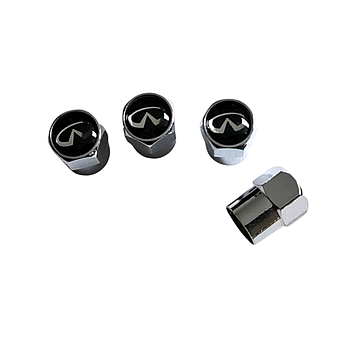 Ковпачки на ніпель хромовані з логотипом Infiniti