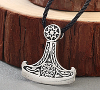 Кулон подвеска топор с узлом викингов звезда Мьёльнир Готическая мужская секира викингов амулет на шнурке