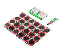 Аптечка для ремонату камер і шин (клей 20 мл і латки 24 шт. d40 мм)