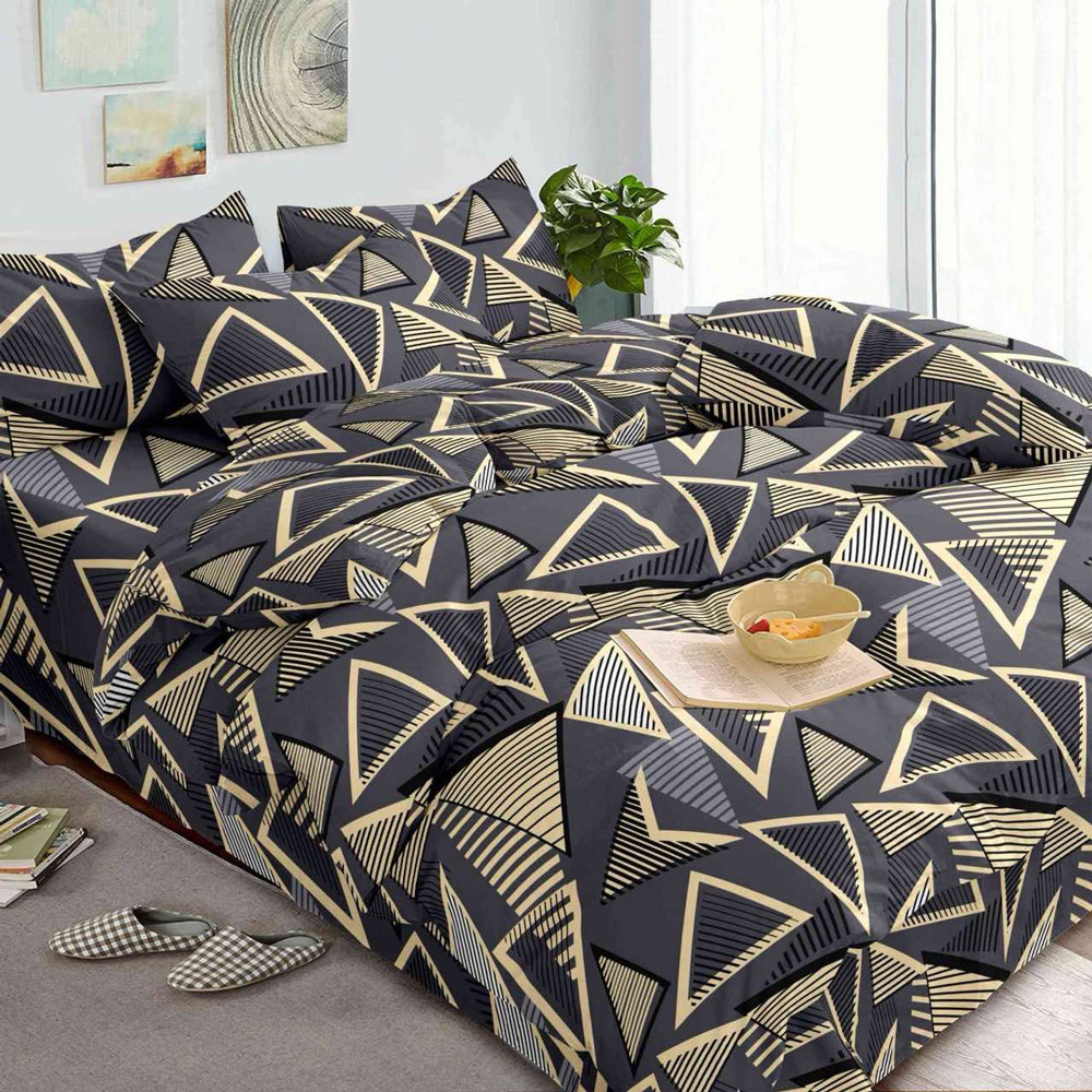 Стильна тканина 2220 см для постільної білизни Поліестер 75 з геометричним принтом трикутники, рулон 60 м