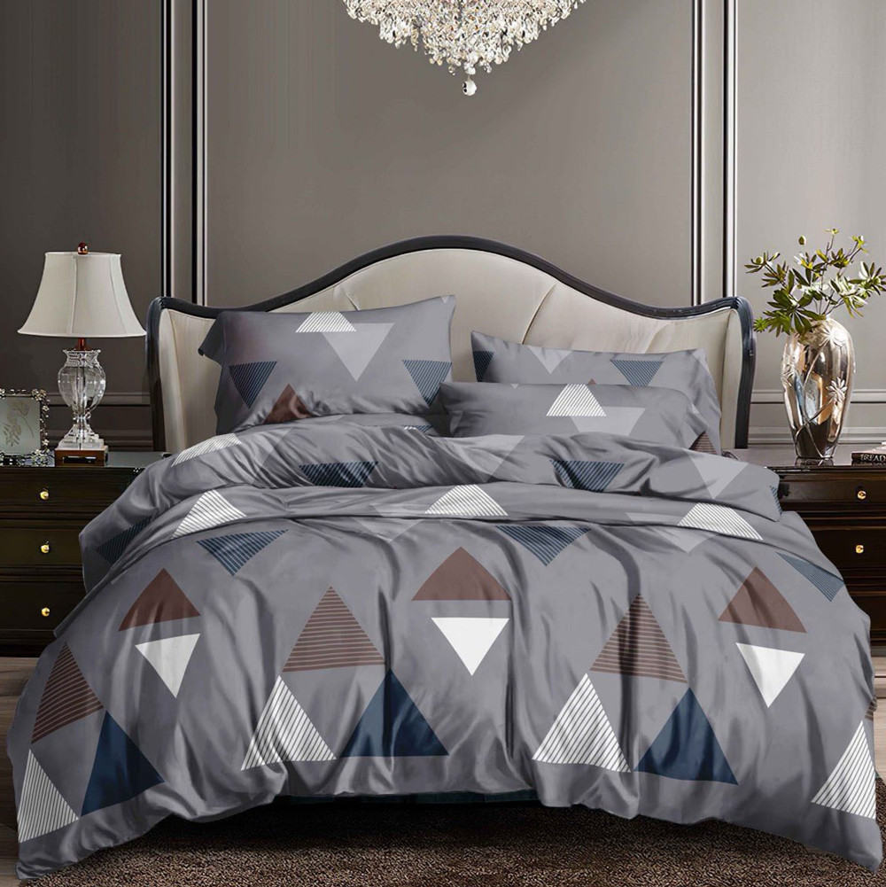 Стильна тканина 2220 см для постільної білизни Поліестер 75 з геометричним принтом трикутники, рулон 60 м