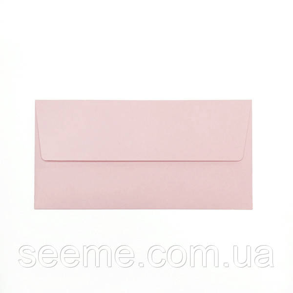 Конверт 220x110 мм, колір Blush (ніжно-рожевий), КОМПЛЕКТ 10 шт.