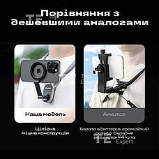 Тримач для телефона на шию Telesin MNM-001 кріплення телефона на груди гнучкий тримач для телефона, фото 3