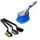 Набір для чищення та миття автомобіля 16 предметів зі складним відром та сумкою Повний комплект по догляду за авто, фото 7