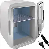 Міні холодильник туристичний для дому та автомобіля Ruhhy 4 л з підігрівом 12 - 220 В White (8040), фото 3
