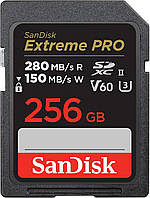 Карта пам'яті SanDisk SD 256GB C10 UHS-II U3 R280/W150MB/s Extreme Pro V60 (SDSDXEP-256G-GN4IN)