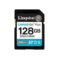 Карта пам'яті Kingston SD 128GB C10 UHS-I U3 V30 R200MB/s (SDG4/128GB)
