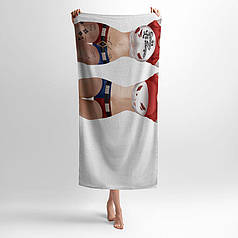 Рушник з принтом «Харлі Квін. Бунтарський образ. Harley Quinn»