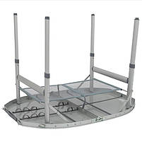 Туристичний Стіл Розкладний Bo-Camp Premium Oval 100x70 cm Grey (1404424) Кемпінговий Складаний Столик для риболовлі, фото 4