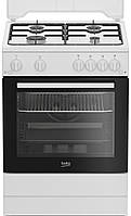 Плита Beko газова, 64л, 60x60см, таймер, білий (FBG62121WD)