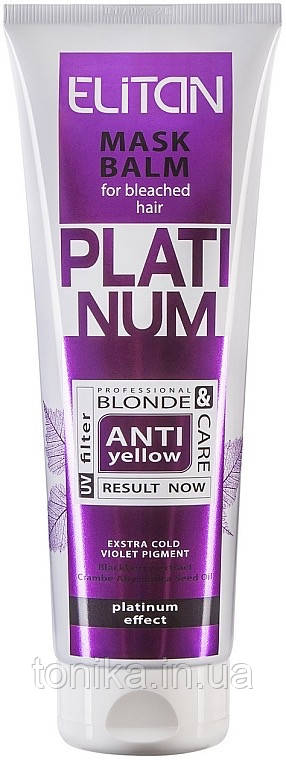 Тонуюча Маска-бальзам для освітленого волосся "Платинова перлина" Тоніка, фото 1