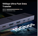 UGREEN Revodok Pro USB-C хаб 6 в 1 10 Гбіт/с 4K 60 Гц HDMI, живлення 100 Вт для MacBook Pro/Air, iPad Pro, фото 7