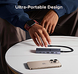UGREEN Revodok Pro USB-C хаб 6 в 1 10 Гбіт/с 4K 60 Гц HDMI, живлення 100 Вт для MacBook Pro/Air, iPad Pro, фото 4