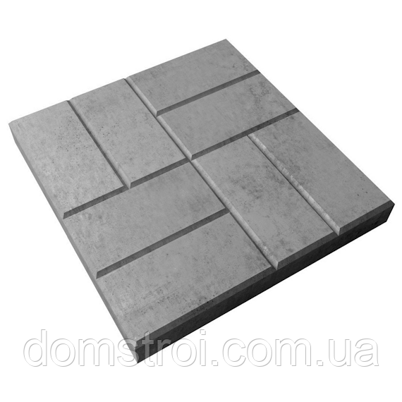 Плитка тротуарна "Паркет" 300х300х30" Сіра