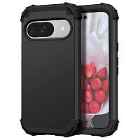 Потужний протиударний чохол для Google Pixel 9 чорний трискладовий бампер