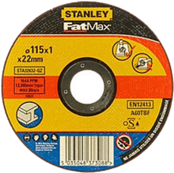 Абразивный отрезной круг по металлу STANLEY STA32632 (115*1*22) - фото 1 - id-p70558847