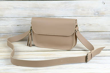 Жіноча сумка Берті з натуральної шкіри колір Мокко