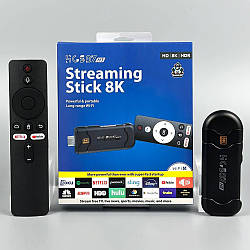 Smart TV приставка Android TV Stick HCS97 8K Streaming, WI-FI 2.4-5G, Android 14.0, 2Gb, 16Gb Чорний 56678
