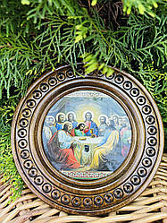 Дерев'яна тарілка (ікона) "Тайна Вечеря" 16,5 см