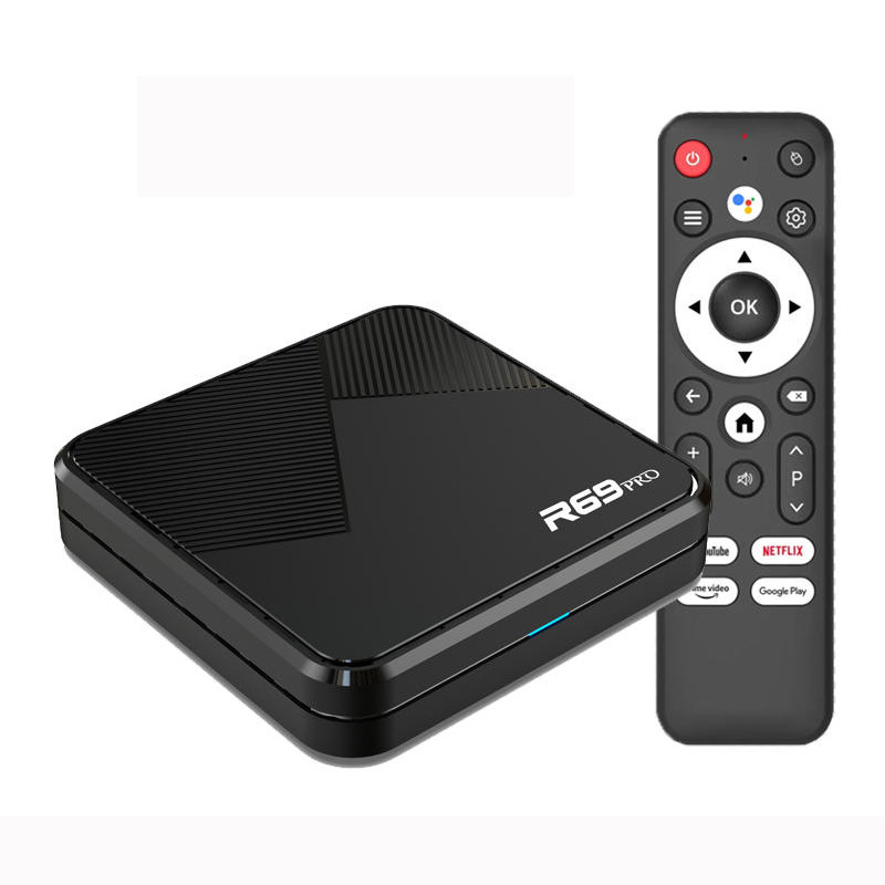 Смарт ТВ Приставка R69 PRO 4/64 Гб + аеромишка, Android 14, WiFi6, LAN 1 Гб, фото 1